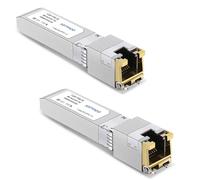 10GBASE-T SFP+ RJ45 Network Transceiver Module, 10Gb Copper Mini GBIC with Upgrade Realtek Chip, Compatible with Cisco SFP-10G-T-S, Ubiquiti, Open Switch (2)