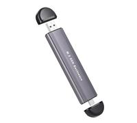 10Gbps 2-in-1 SSD Case Hard Drive Disk External Enclosure Adapter Cellphone Device Replacement for Windows 7/8/10/11 Black Gray