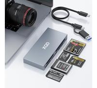 10Gbps 8-in-1 XQD Card Reader, USB C Multi XQD Reader for Sony G/M Series, Lexar 2933x/1400x USB Mark XQD Card/CF/XD/MS/TF/SD Reader,USB 3.0 Memory Card Reader for Windows/Mac OS/Linux/Android