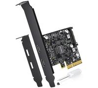 10Gbps PCIE USB C 3.2 Gen 2 Card, 2-Port PCle to USB C Expansion Card, PCI Expree 3.0 x4 Adapter for Desktop PC, SSD Enclosures, Workstations, File Backup, Data only