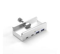 10Gbps USB C USB Hubs 4 Ports Aluminum USB 3.1 Docking Hubs Clamp For Desk Computer With 5V 2A Extra Power Supply Port