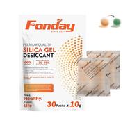 10Gram 30Packets Fonday Moisture Indicating Silica Gel Desiccant Packs