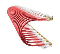 10Gsupxsel Cat6a Patch Cables 2ft (24 Pack) Slim, Cat6 Ethernet Patch Cable Pure Copper, Flexible Cat 6 Patch Cable 550MHZ 10G, Space-Saving Cat 6A Network Cables for Patch Panel, Red