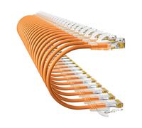 10Gsupxsel Cat6a Patch Cables 2ft (24 Pack) Slim, Cat6 Ethernet Patch Cable Pure Copper, Flexible Cat 6 Patch Cable 550MHZ 10G, Space-Saving Cat 6A Network Cables for Patch Panel, Orange