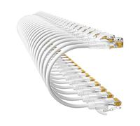 10Gsupxsel Cat6a Patch Cables 2ft (24 Pack) Slim, Cat6 Ethernet Patch Cable Pure Copper, Flexible Cat 6 Patch Cable 550MHZ 10G, Space-Saving Cat 6A Network Cables for Patch Panel, White