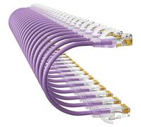 10Gsupxsel Cat6a Patch Cables 2ft (24 Pack) Slim, Cat6 Ethernet Patch Cable Pure Copper, Flexible Cat 6 Patch Cable 550MHZ 10G, Space-Saving Cat 6A Network Cables for Patch Panel, Purple