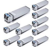 10Gtek [10 Pack] 10Gb SFP+ LR Singlemode Module 10km, 10GBase-LR LC Fibre Transceiver, Compatible for Cisco SFP-10G-LR, Meraki, Ubiquiti UniFi UF-SM-10G, Mikrotik, Netgear, Zyxel, D-Link and More