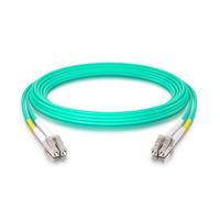 10Gtek [10 Pack Fiber Patch Cable - LC to LC OM3 10Gb/Gigabit Multi-Mode Jumper Duplex 50/125μm LSZH Fiber Optic Cord for SFP Transceiver, Aque, 0.5-Meter(1.65-ft)