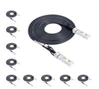 10Gtek [10 Pack SFP+ DAC Twinax Cable 0.5m(1.65ft), 10G SFP+ to SFP+ Direct Attach Copper Patch Passive Cable for Cisco, Ubiquiti UniFi, TP-Link, Netgear, D-Link, Zyxel, Mikrotik and More