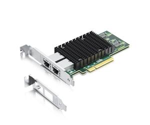 10Gtek 10Gb PCI-E NIC Network Card, Dual Copper RJ45 Port, with Intel X540 Controller, PCI Express Ethernet LAN Adapter Support Windows Server/Windows/Linux/ESX, Compare to Intel X540-T2