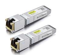 10Gtek [2 Pack 1.25/2.5/5/10GBase-T SFP+ RJ-45 CAT.6a Copper Transceiver, up to 30 meters, Compatible with Cisco SFP-10G-T-S, Ubiquiti UniFi UF-RJ45-10G, Fortinet, Netgear, D-Link and More