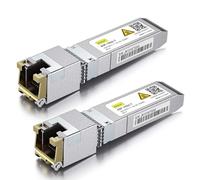 10Gtek [2 Pack] 1.25/2.5/5/10GBase-T SFP+ RJ-45 Module 30-meter, Compatible for Cisco SFP-10G-T-X, Meraki, Ubiquiti UniFi UF-RJ45-10G, Mikrotik, Netgear and More