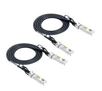 10Gtek [2 Pack 10Gbps SFP+ DAC Twinax Cable 1.5m(4.9ft), Direct Attach Copper Passive Cable for Cisco SFP-H10GB-CU1.5M, Ubiquiti UniFi, TP-Link, Netgear, D-Link, Zyxel, Mikrotik and More