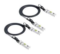 10Gtek [2 Pack SFP+ DAC Twinax Cable 0.5m(1.65ft), 10G SFP+ to SFP+ Direct Attach Copper Patch Passive Cable for Cisco, Ubiquiti UniFi, TP-Link, Netgear, D-Link, Zyxel, Mikrotik and More