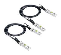 10Gtek [2 Pack SFP+ DAC Twinax Cable 1m(3.3ft), 10G Direct Attach Copper Patch Passive Cable for Cisco SFP-H10GB-CU1M, Ubiquiti UniFi, TP-Link, Netgear, D-Link, Zyxel, Mikrotik and More