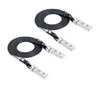 10Gtek [2 Pack SFP+ DAC Twinax Cable 2m(6.5ft), 10G SFP+ to SFP+ Direct Attach Copper Patch Passive Cable for Cisco SFP-H10GB-CU2M, Ubiquiti UniFi, TP-Link, Netgear, D-Link, Zyxel, Mikrotik and More