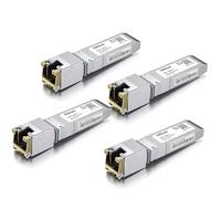 10Gtek [4 Pack 1.25/2.5/5/10GBase-T SFP+ RJ-45 CAT.6a Copper Transceiver, up to 30 meters, Compatible with Cisco SFP-10G-T-S, Ubiquiti UniFi UF-RJ45-10G, Fortinet, Netgear, D-Link and More