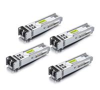 10Gtek [4 Pack] 1G SFP SX LC Multimode Module 550-meter, 1000Base-SX Mini-Gbic Transceiver Compatible for Cisco GLC-SX-MMD, Meraki, Mikrotik, Netgear, Ubiquiti UniFi UF-MM-1G, D-Link,Zyxel and more