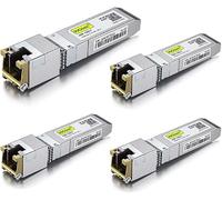 10Gtek [4 Pack] 80-Meter 10GBase-T SFP+ to RJ45 Transceiver, RJ45 to SFP+ Copper Ethernet CAT.6a Module, Compatible for Cisco SFP-10G-T-80, Ubiquiti UniFi, Mikrotik, Netgear AXM766, D-Link