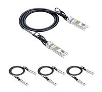 10Gtek [4 Pack SFP+ DAC Twinax Cable 0.5m(1.65ft), 10G SFP+ to SFP+ Direct Attach Copper Patch Passive Cable for Cisco, Ubiquiti UniFi, TP-Link, Netgear, D-Link, Zyxel, Mikrotik and More