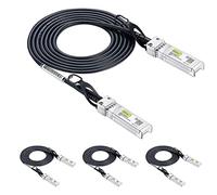 10Gtek [4 Pack SFP+ DAC Twinax Cable 1m(3.3ft), 10G Direct Attach Copper Patch Passive Cable for Cisco SFP-H10GB-CU1M, Ubiquiti UniFi, TP-Link, Netgear, D-Link, Zyxel, Mikrotik and More