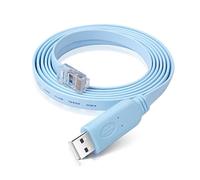 10Gtek Cisco Console Cable USB to RJ45 with FTDI Chip 6ft/1.8m for RS232 Routers/Switches, Support Windows, MAC, Linux