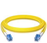 10Gtek Fiber Patch Cable - LC to LC OS2 10Gb/Gigabit Singlemode Jumper Duplex 9/125 LSZH Fiber Optic Cord for SMF SFP Transceiver, Yellow, 5-Meter(16.5ft)