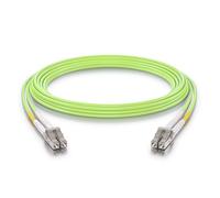 10Gtek LC to LC OM5 Fiber Patch Cable - 1G/10G/40G/100G Multi-Mode Jumper Duplex MMF 50/125μm LSZH Fiber Optic Cord, Green, 15-Meter(49.2-ft)