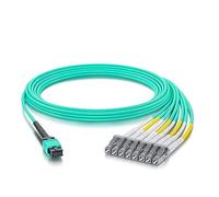 10Gtek MPO to 8X LC Fiber Jumper Cable - 3-Meter(9.8-ft) OM3 MMF 8-Core Fiber, QSFP+ Transceiver Compatible