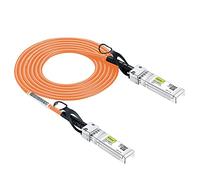 10Gtek Orange 10G SFP+ DAC Passive Twinax Cable 2m(6.5ft) | 10GBase-CU Direct Attach Copper Cable, Compatible for Cisco SFP-H10GB-CU2M, Ubiquiti UniFi, Mikrotik, Netgear and More