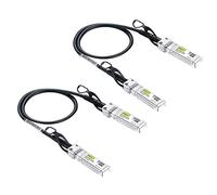 10Gtek [Pack of 2 SFP+ DAC Twinax Cable 0.3m(0.98ft), 10G Direct Attach Copper Patch Passive Cable for Cisco, Ubiquiti UniFi, TP-Link, Netgear, D-Link, Zyxel, Mikrotik and More