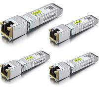 10Gtek 【Pack of 4】 10Gb SFP+ RJ45 Copper Module 30-meter (RTL8261 Chip), 10GBase-T SFP+ Transceiver Compatible for Ubiquiti US-48-500W, Cisco, Netgear, Mikrotik, TP-Link, D-Link and more