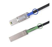 10Gtek® QSFP (SFF-8436) to MiniSAS HD SFF-8088 DDR Hybrid SAS Cable, External Mini SAS Copper Passive Cable for NetApp, 100-Ohm, 30AWG, 1.5-Meter(4.9ft)