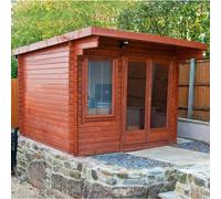 Shire Log Cabin Belgravia 28 mm 10 ft x 10 ft Brown
