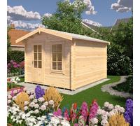 Shire Bucknells 10 ft x 12 ft Log Cabin, Brown