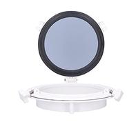 10in Boat Porthole White Boat Portlight with 0.2in Tempered Glass Opening Window ABS and 316 Stainless Steel Seal Design for Marine Yacht RV
