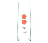 10in Chrome Battery Hold Down Clamp Kit, KIMISS Battery Hold Down Tray with J Hook Bolts Washers Nuts Universal Automotive Accessories