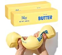 10in Giant Butter Squishy - 14oz Big Jumbo Squishy Butter Stick - Slow Rebound Big Butters Squeeze Stress Ball, Large Butters Fidget for Anxiety Relief Party Favors，2pcs