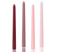 10in Gradient Taper Candles Set of 4 Pack Tapered Candle, Tall Candlesticks,for Dinner Party Wedding, Home Decor,Kitchen Decors,Christmas,Halloween (4, Pink Series, 10in)