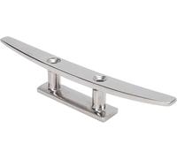 10in Low Flat Dock Cleat, Stainless Steel Deck Cleat for Boat and Yacht, 2 - Hole Rope Tie - Down Holder, Marine Grade 316 Anti - Mooring Accessory Nice and clever