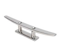 10in Low Flat Dock Cleat, Stainless Steel Deck Cleat for Boat and Yacht, 316 Marine Grade Tie - Down Rope Holder with 2 - Hole Base for Kayak Dock Mooring