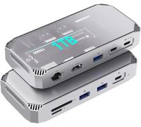 10in1 USB C Hub M.2 NVMe SSD 1TB 1000MB/s Solid State Drive HDMI 100W PD SD/TF