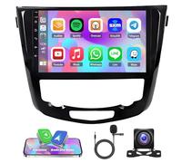 10inch 4+64G Android 14 Car Radio Stereo Upgrade for Nissan X-Trail/Qashqai 2013-2017 Touch Screen Car Radio GPS Navi Head Unit w/Wireless Carplay Android Auto Double Din Bluetooth WiFi FM RDS SWC