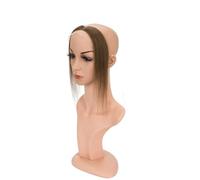 10inch Center Part Lace Front Wig Human Hairs,Toppers Hairline Patch,Natural Invisible Replacement Hairpiece for Women Charming(Medium Brown)