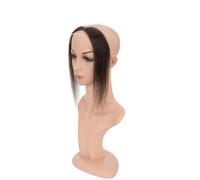 10inch Center Part Lace Front Wig Human Hairs,Toppers Hairline Patch,Natural Invisible Replacement Hairpiece Fluffy and Natural(Black Brown)