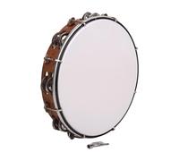 10inch Clap Drum Tambourine Handbell for Game, Dark woodGrain | Freestyles Hand Bells Musical Percussion Instrument, for Adults Rhythm Percussion Entertainment, Use