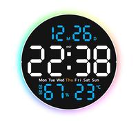 10Inch Digital Wall Clock Big LED Screen Remote Control 2 Alarms 10 Brightness For Home Office Bedroom Modern Student Time Management Clock