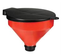 10Inch Funnel Tank with Lid and Mesh - Fine Mesh Filter for Easy Refilling - Thick Plastic Fuel Funnel for Petrol, Diesel, Oil, Ad-blue, Water, Screen Wash