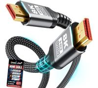 10K 8K HDMI Cable 2.1, 2M/6.6FT Ultra High Speed HDMI Cable Braided Cord, HDMI Cables 48Gbps (8K@60Hz 7680x4320, 4K@120Hz) Supports Dynamic HDR 10 eARC 3D, Dolby Atmos Compatible with Roku TV/PS5/HDTV