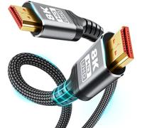 10K 8K HDMI Cable 2.1, 5FT/1.5M Ultra High Speed HDMI Cable Braided Cord, HDMI Cables 48Gbps (8K@60Hz 7680x4320, 4K@120Hz) Supports Dynamic HDR 10 eARC, Dolby Atmos Compatible with Roku TV/PS5/HDTV